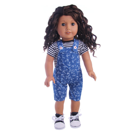 18Inch Baby Accessories Denim Overalls