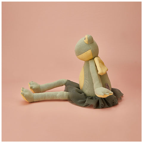 Green Frog Toy With Gauze Skirt Gift Baby Comforter Toys