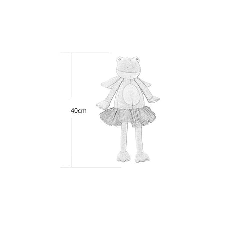Green Frog Toy With Gauze Skirt Gift Baby Comforter Toys