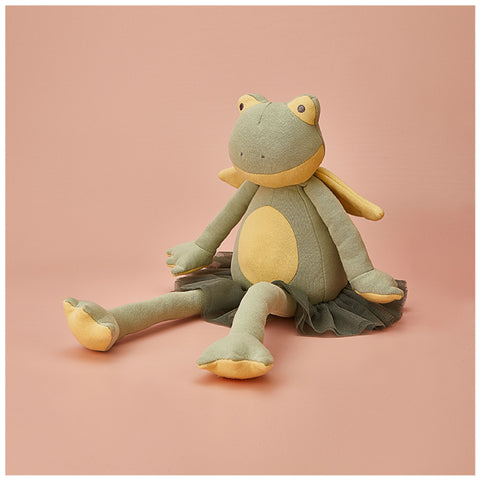 Green Frog Toy With Gauze Skirt Gift Baby Comforter Toys
