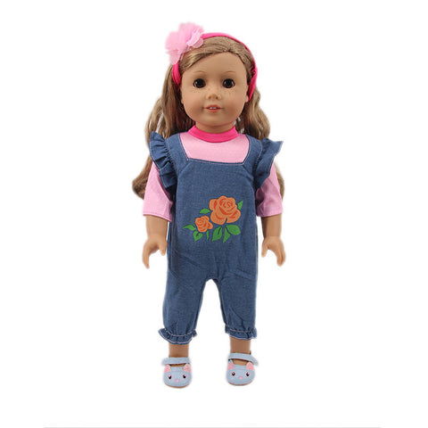 18Inch Baby Accessories Denim Overalls