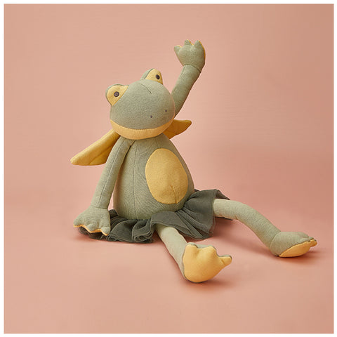 Green Frog Toy With Gauze Skirt Gift Baby Comforter Toys