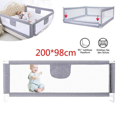 200cm Bed Safety Guard Folding Child Toddler Bed Rail Safety Protection Guard