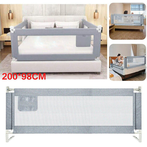 200cm Bed Safety Guard Folding Child Toddler Bed Rail Safety Protection Guard